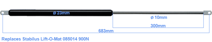 thumbnail interactive-video image 1 of Stabilus LIFT-O-MAT Gas Spring Hood Damper For Audi A4 Avant (8K5, B8) – 762mm, 340N – OEM 8T0823359 1 of 4
