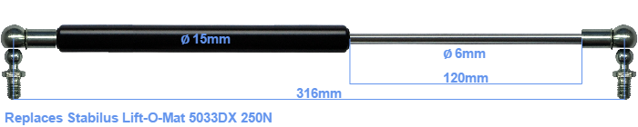 Stabilus Bloc-O-Lift 79391C Locking Gas Spring – 0250N – Open Box