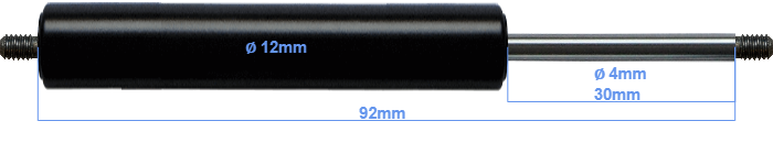 Gas spring 4-12 Stroke 30 - Gasspringsshop.com