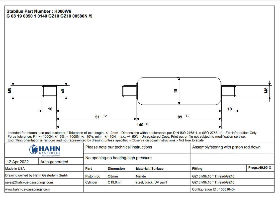 Find the correct Stabilus Lift-O-Mat part numbers.